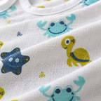 Cotton Muslin Knot Baby Jabla - Aqua Babies Print | New Born