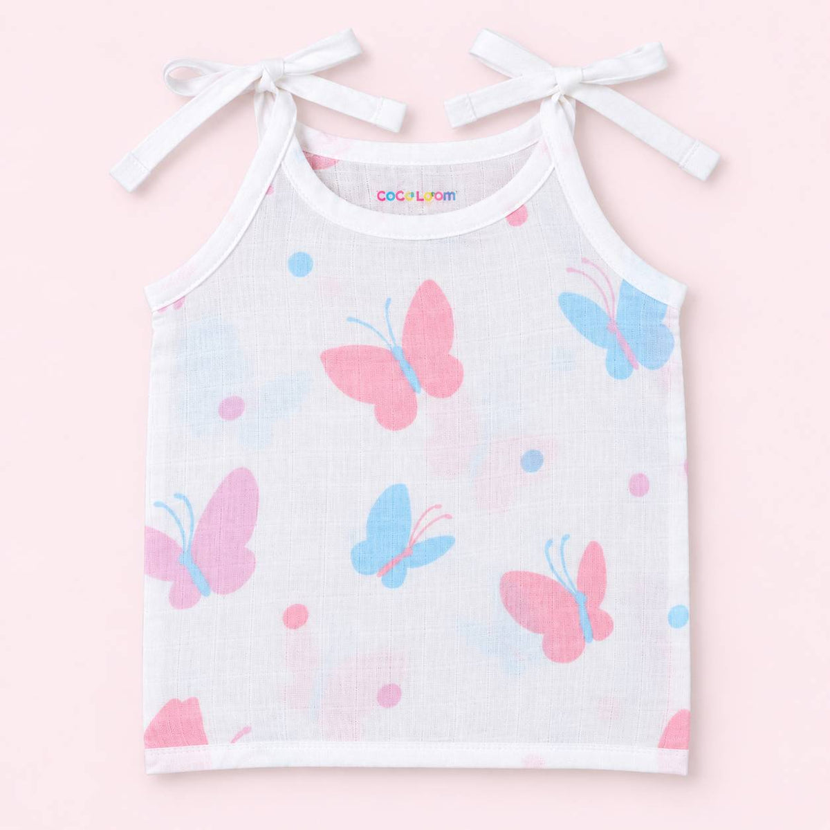 Cotton Muslin Knot Baby Jabla - Butterfly Blush Print | New Born
