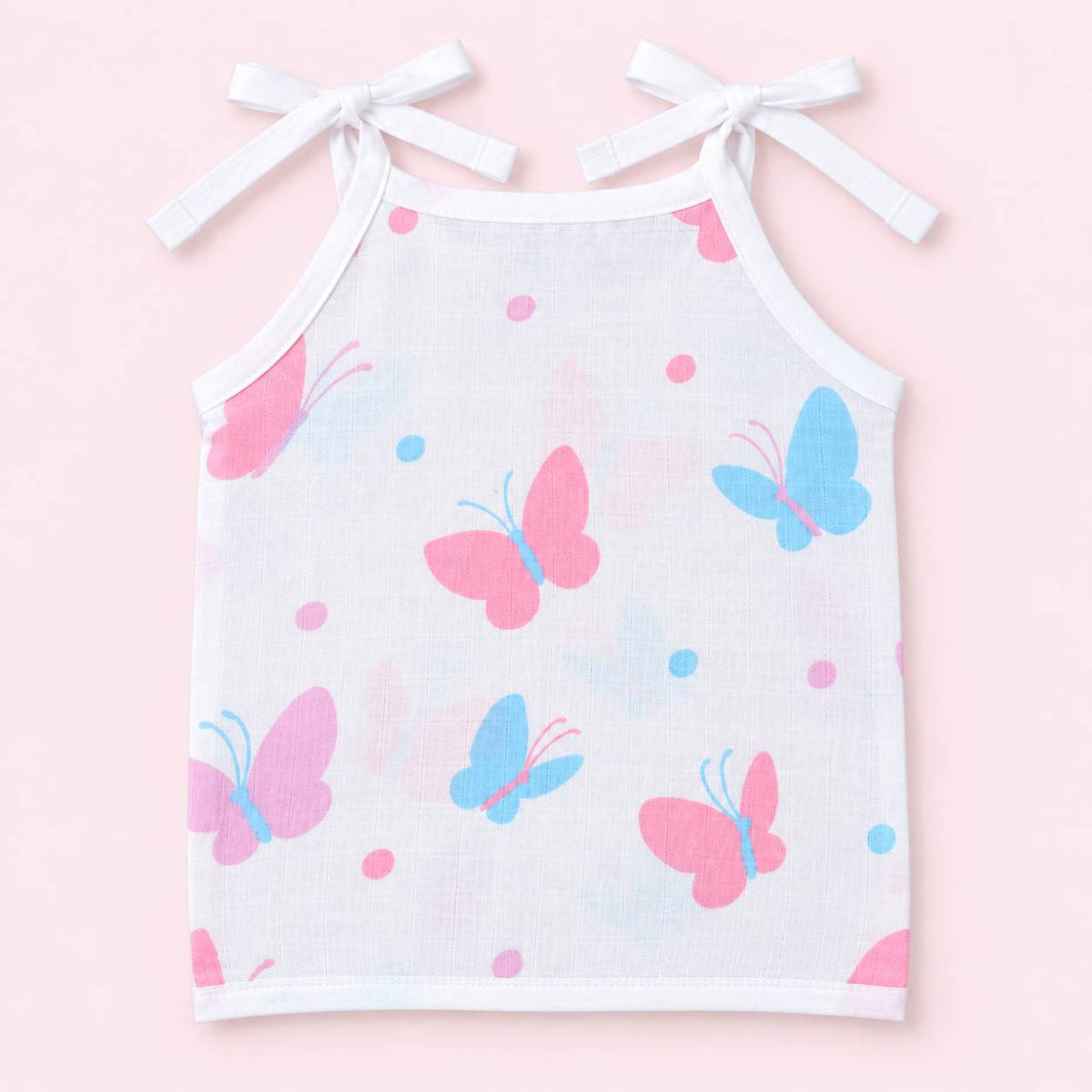 Cotton Muslin Knot Baby Jabla - Butterfly Blush Print | New Born