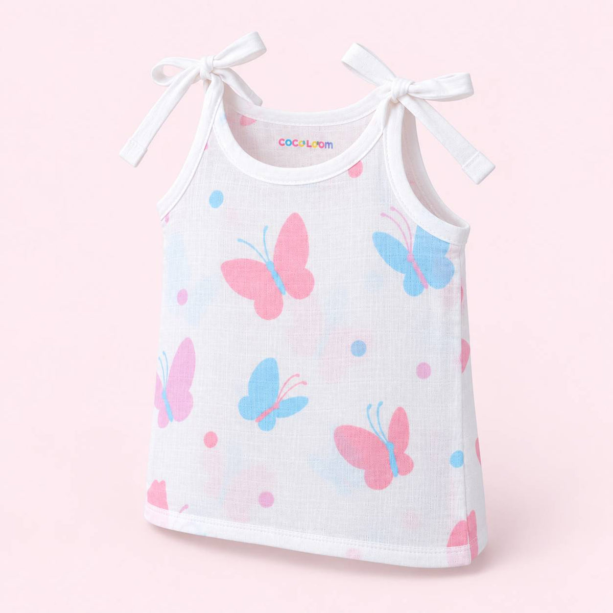 Cotton Muslin Knot Baby Jabla - Butterfly Blush Print | New Born