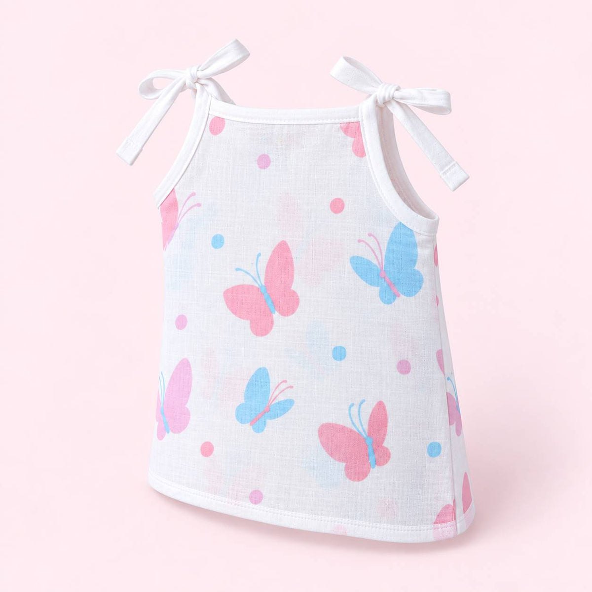 Cotton Muslin Knot Baby Jabla - Butterfly Blush Print | New Born