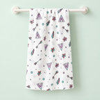 Cotton Muslin Baby Bath Towels 75 x 150 cm - Boho Bloom Print | Newborn & Infant