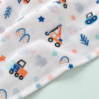 Cotton Muslin Baby Bath Towels 75 x 150 cm - Crane Crew Print | Newborn & Infant