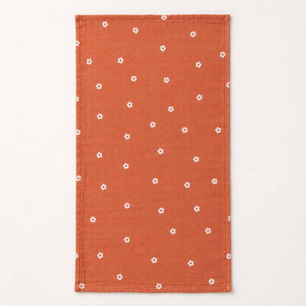 Cotton Muslin Baby Bath Towel 75x150 cm - Daisy Daze Print | Newborn & Infant