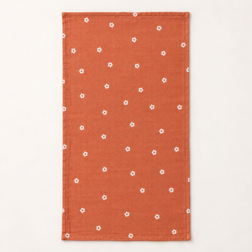 Cotton Muslin Baby Bath Towel 75x150 cm - Daisy Daze Print | Newborn & Infant
