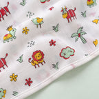 Cotton Muslin Baby Bath Towels 75 x 150 cm -  Farm Buddies Print | Newborn & Infant