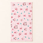 Cotton Muslin Baby Bath Towels 75 x 150 cm - Pink Forest Nights Print | Newborn & Infant