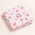 Cotton Muslin Baby Bath Towels 75 x 150 cm - Pink Forest Nights Print | Newborn & Infant