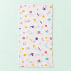 Cotton Muslin Baby Bath Towels 75 x 150 cm -  Shape Pops Print | Newborn & Infant