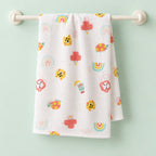 Cotton Muslin Baby Bath Towels 75 x 150 cm -  Safari Snuggles Print | Newborn & Infant