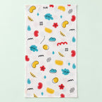 Cotton Muslin Baby Bath Towels 75 x 150 cm - Wild Doodles Print | Newborn & Infant