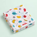 Cotton Muslin Baby Bath Towels 75 x 150 cm - Wild Doodles Print | Newborn & Infant