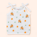 Cotton Muslin Knot Baby Jabla - Citrus Bloom Print | 0-3 Months