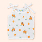 Cotton Muslin Knot Baby Jabla - Citrus Bloom Print | 0-3 Months