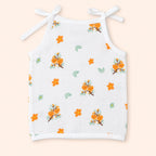 Cotton Muslin Knot Baby Jabla - Citrus Bloom Print | 0-3 Months