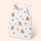 Cotton Muslin Knot Baby Jabla - Citrus Bloom Print | 0-3 Months