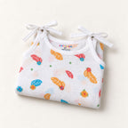 Cotton Muslin Knot Baby Jabla - Feathers Print | New Born