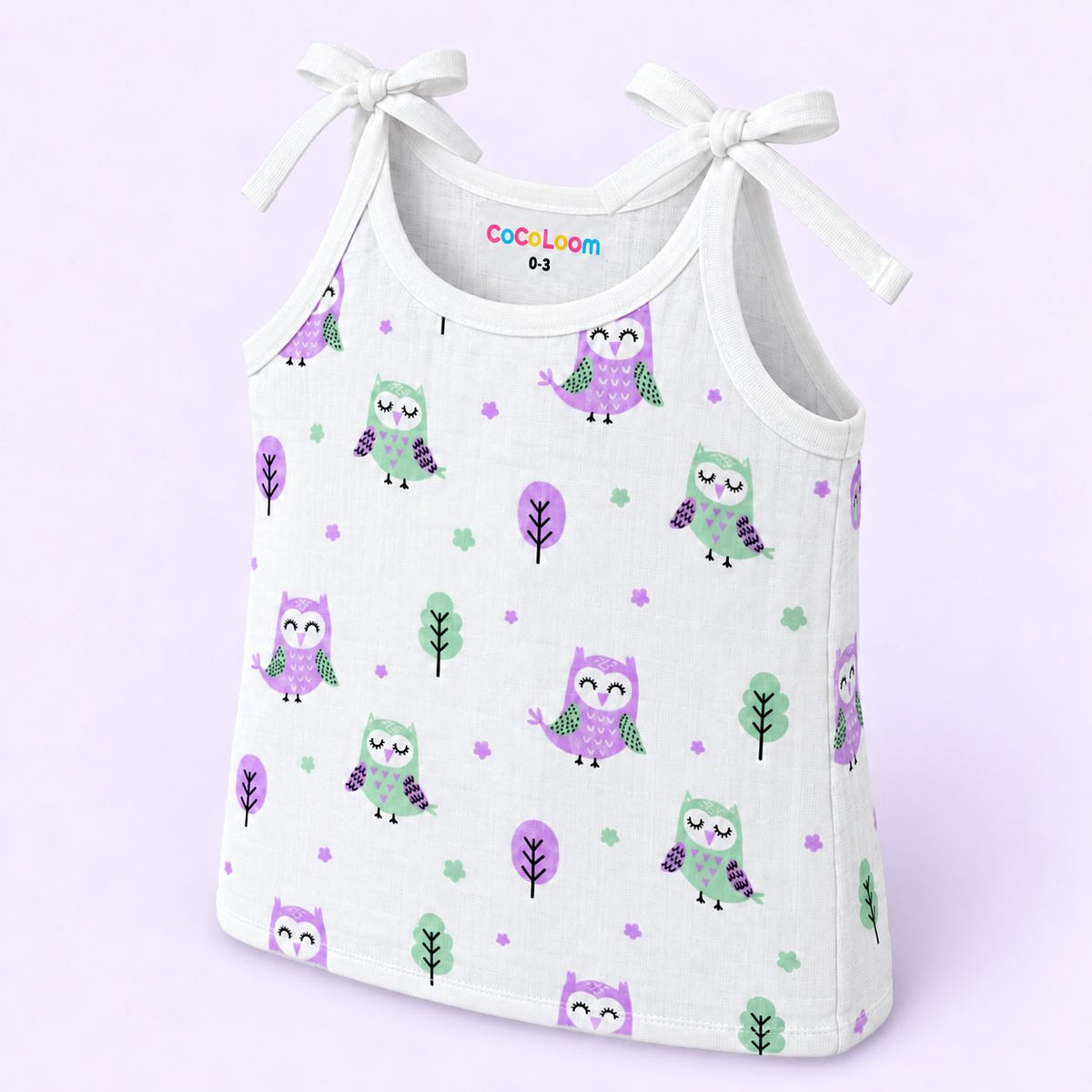 Cotton Muslin Knot Baby Jabla - Little Hoots Print | 0-3 Months