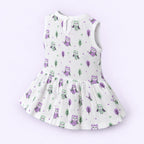 Cotton Muslin Baby Frock - Little Hoots Print | Button Closure | 6-12 Months