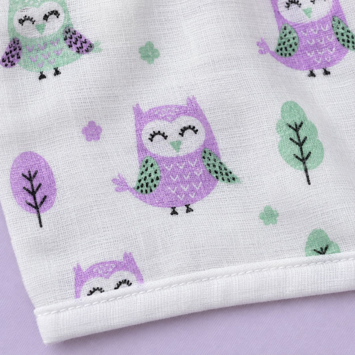 Cotton Muslin Knot Baby Jabla - Little Hoots Print | 0-3 Months