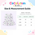 Cotton Muslin Baby Frock - Little Hoots Print | Button Closure | 6-12 Months