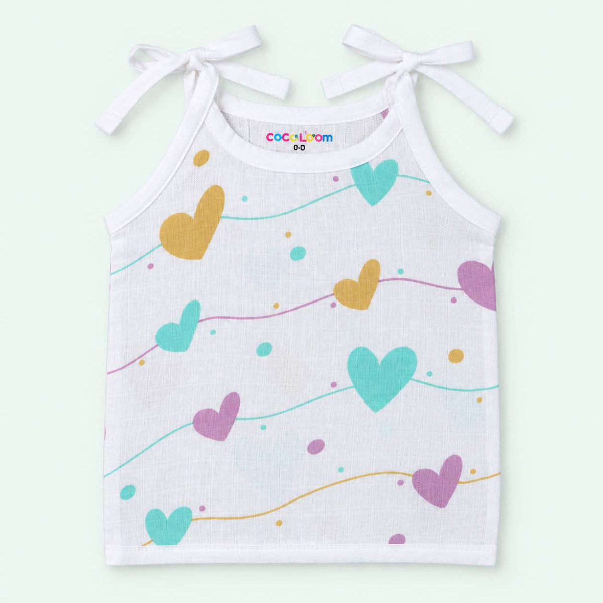 Cotton Muslin Knot Baby Jabla - Love Lines Print | New Born