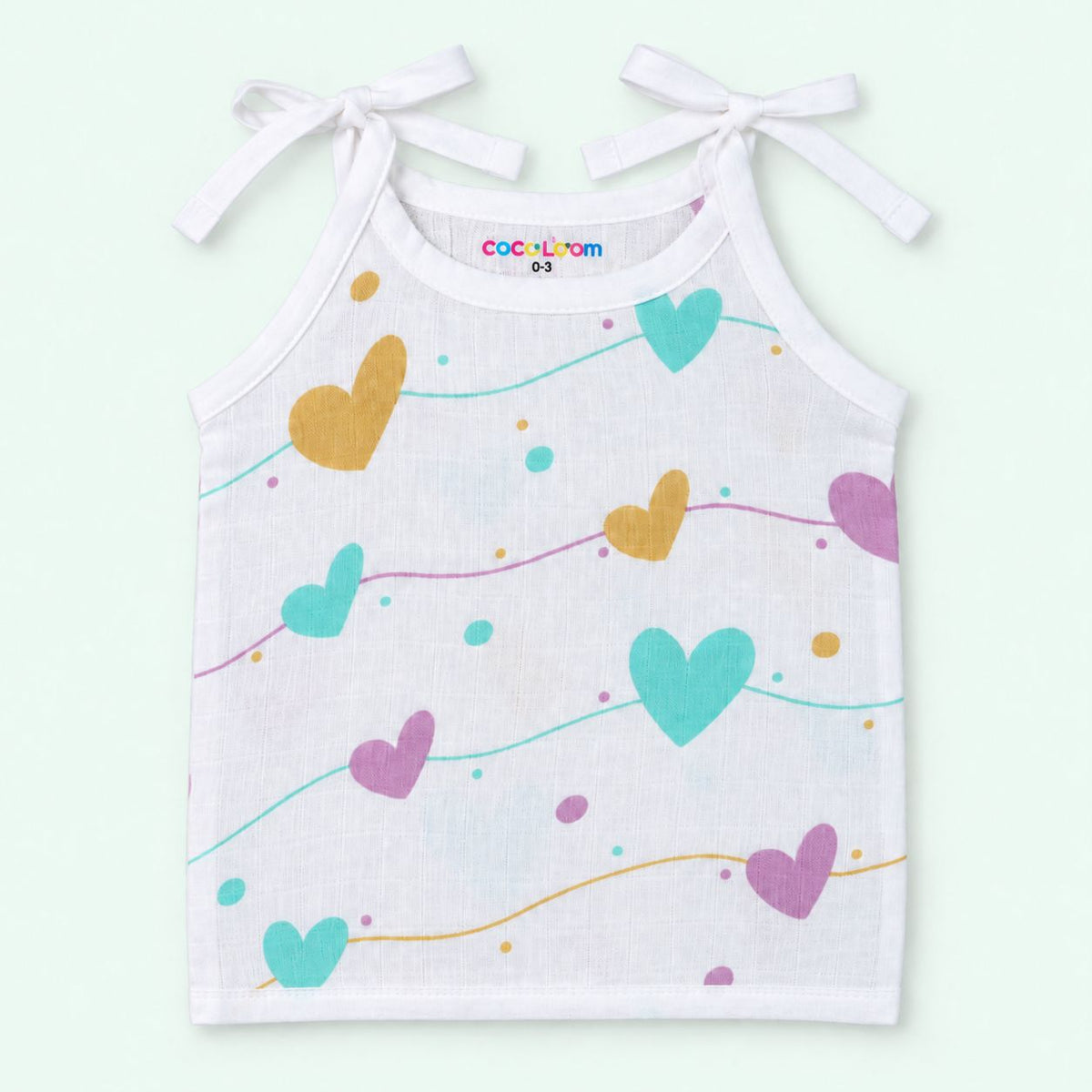 Cotton Muslin Knot Baby Jabla - Love Lines Print | 0-3 Months