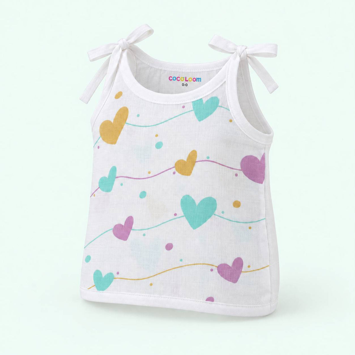 Cotton Muslin Knot Baby Jabla - Love Lines Print | New Born