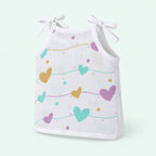 Cotton Muslin Knot Baby Jabla - Love Lines Print | New Born