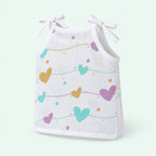 Cotton Muslin Knot Baby Jabla - Love Lines Print | 0-3 Months