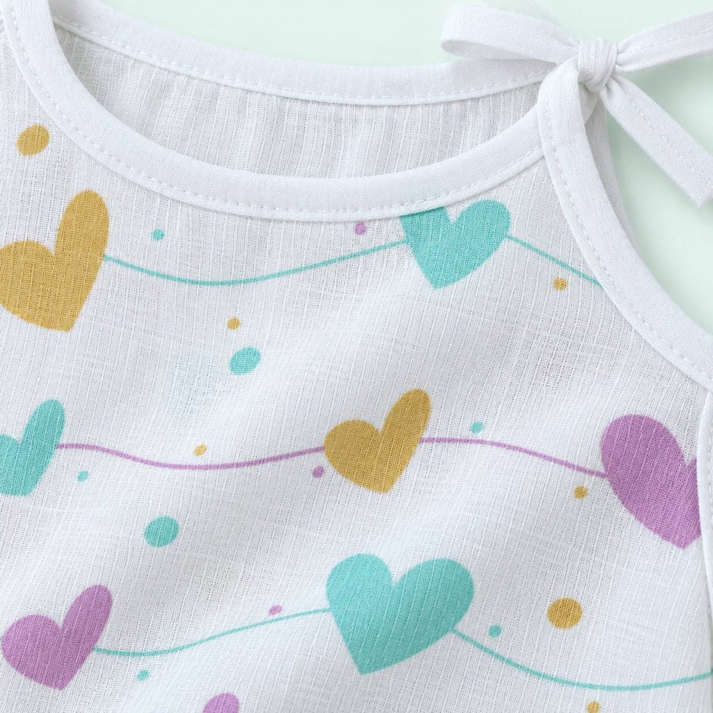 Cotton Muslin Knot Baby Jabla - Love Lines Print | New Born