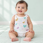 Cotton Muslin Knot Baby Jabla - Love Lines Print | New Born