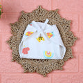 Safari Snuggles Baby Nappy in white with tie up knots, printed with colorful jungle animal prints