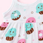 Cotton Muslin Knot Baby Frock - Sugar Rush Print | New Born