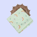 Mint Bear Baby Swaddle in mint green fabric printed with bear themed pattern