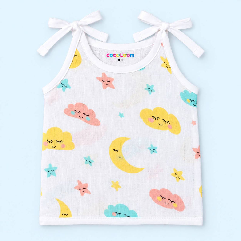 Cotton Muslin Knot Baby Jabla - Twinkle Sky Print | New Born