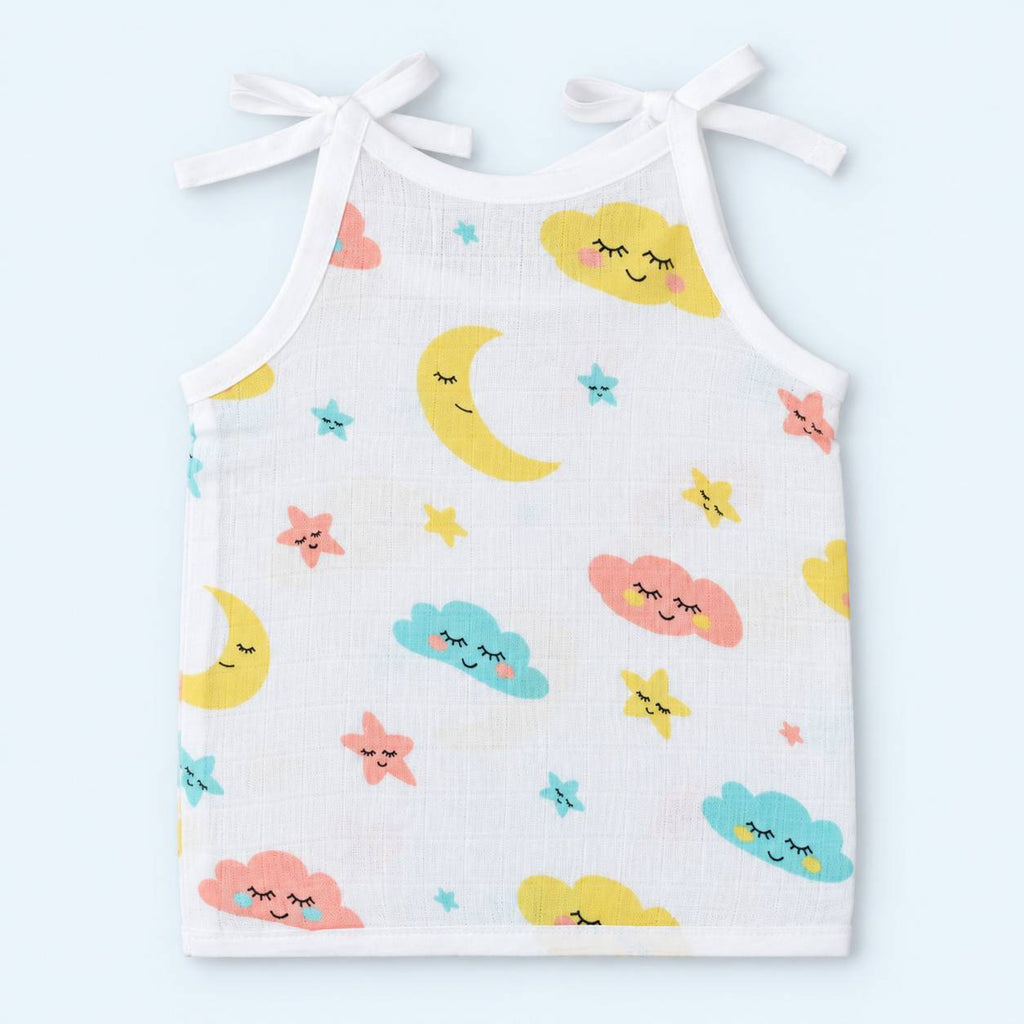 Cotton Muslin Knot Baby Jabla - Twinkle Sky Print | New Born