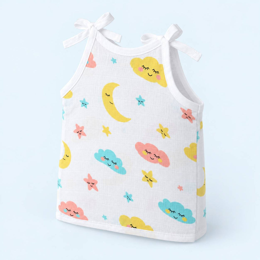 Cotton Muslin Knot Baby Jabla - Twinkle Sky Print | New Born