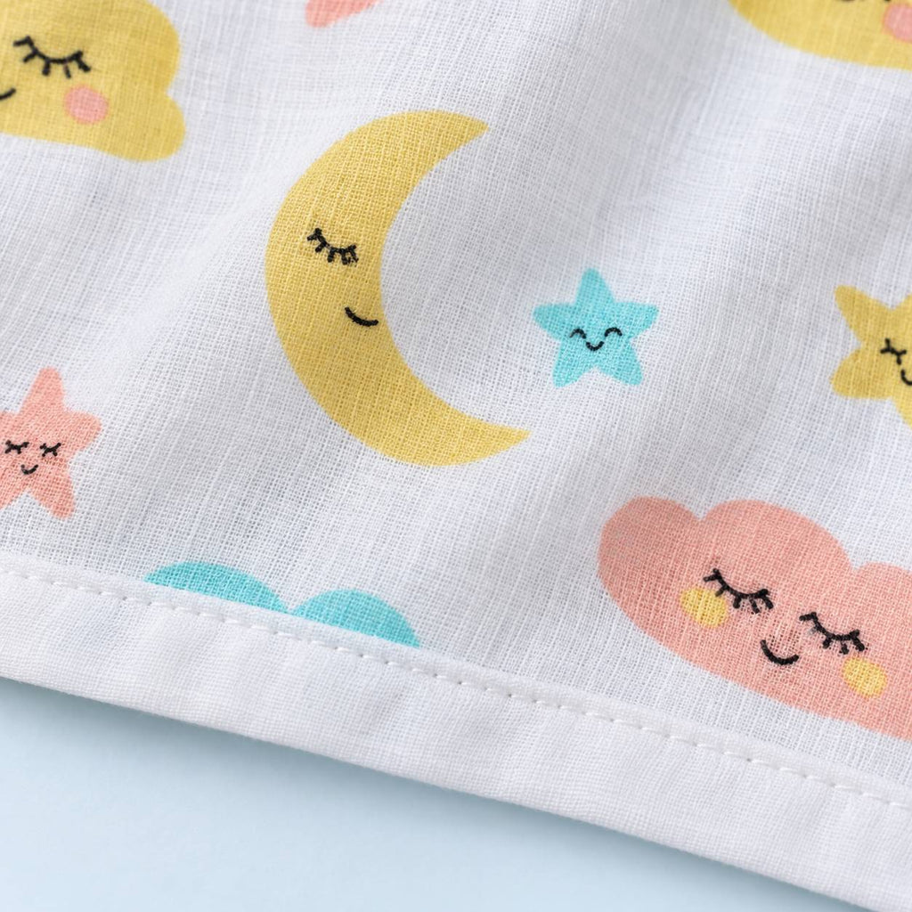 Cotton Muslin Knot Baby Jabla - Twinkle Sky Print | New Born