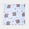 Baby Elly Baby Wipes in white printed with elephant pattern