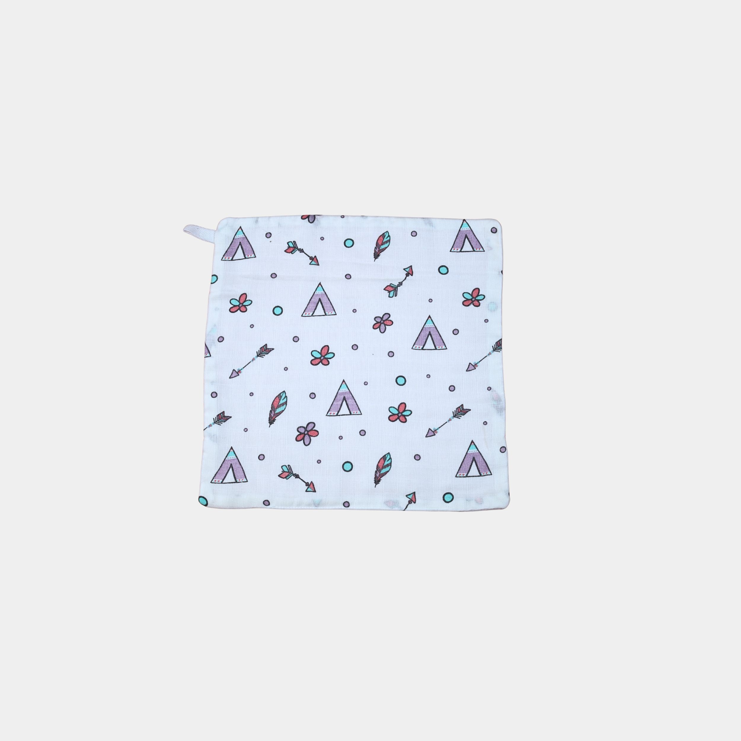 Boho Bloom Baby wipes in white printed with colorful patterns